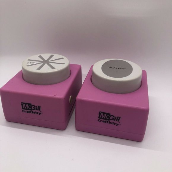 Set Of 2 Oval And Crystal Paper Punch  McGill - Picture 3 of 9